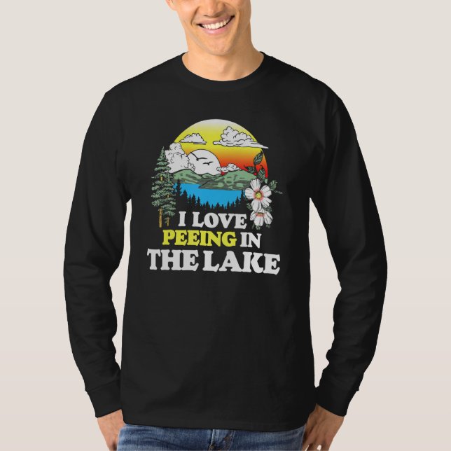 Ich Liebe pinkeln im Sommerurlaub am See Schwimmen T-Shirt (Vorderseite)