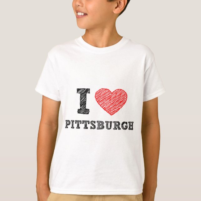 Ich-Liebe-Pittsburgh T-Shirt (Vorderseite)