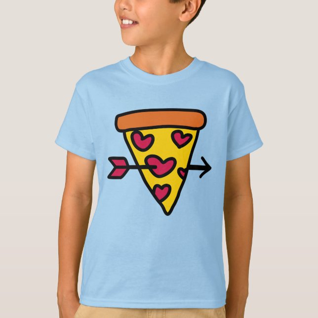 Ich Liebe Pizza Forever T-Shirt (Vorderseite)