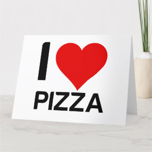 ICH LIEBE PIZZA HERZ DANKESKARTE