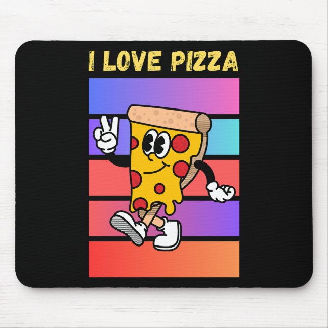 Ich Liebe Pizza. Mousepad (Vorne)