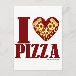 Ich liebe Pizza Postkarte