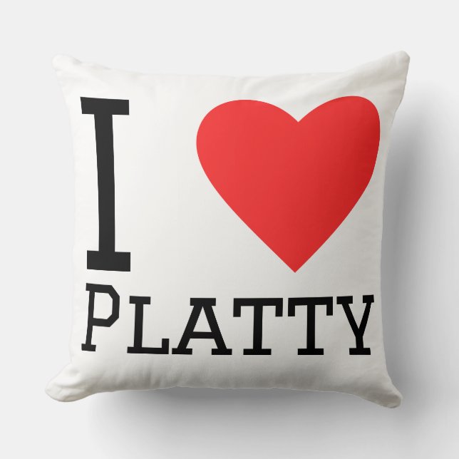 Ich liebe platty kissen (Vorderseite)