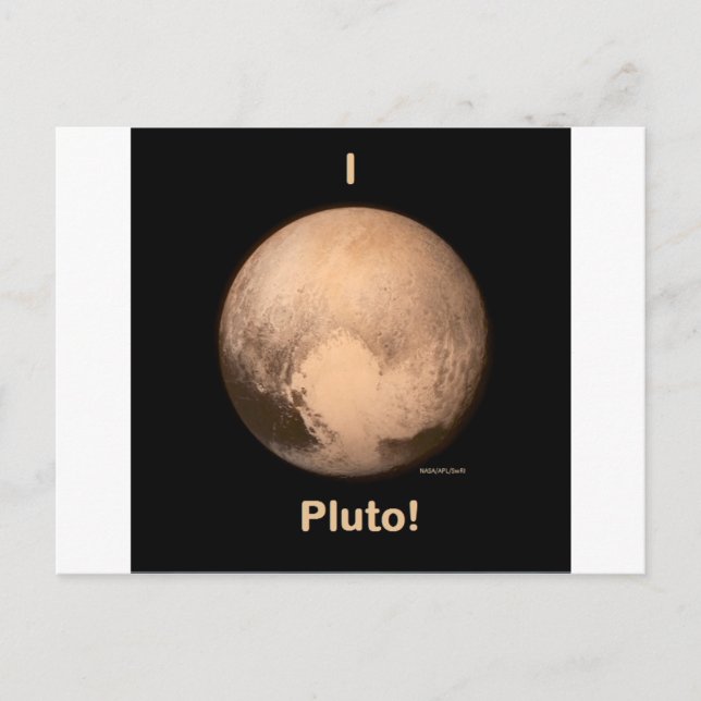 Ich Liebe Pluto! Postkarte (Vorderseite)