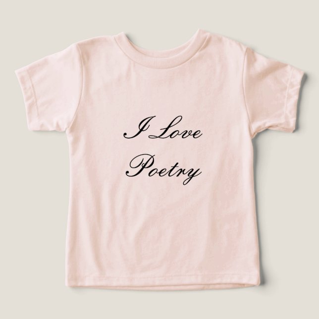 Ich Liebe Poetry Kleinkind's T - Shirt (Cream & Bl (Design Vorderseite)