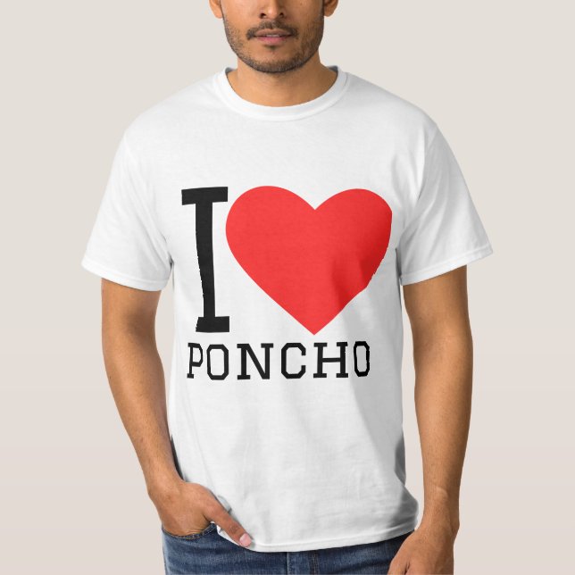 Ich liebe Poncho T-Shirt (Vorderseite)