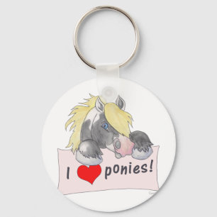 Ich Liebe Ponies! Schlüsselanhänger