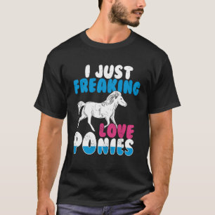 Ich liebe Ponys einfach nur über alles Cute Funny  T-Shirt