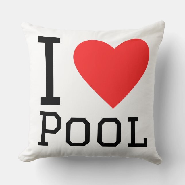 Ich liebe Pool Kissen (Vorderseite)
