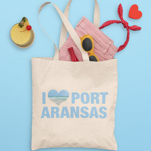 Ich liebe Port Aransas Hübscher Texas-Strandurlaub Tragetasche