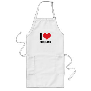 Ich liebe Portland Lange Schürze