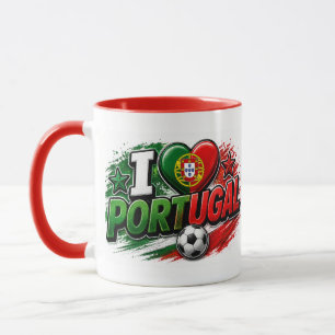 ICH LIEBE PORTUGAL Fan Portugiesischer Stolz Fuß Tasse
