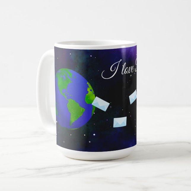 Ich Liebe Postüberqueren ll - 15 oz. Mug Kaffeetasse (Vorderseite Links)