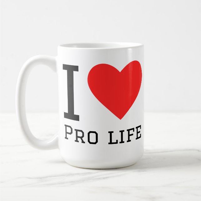 Ich liebe pro life  kaffeetasse (Links)