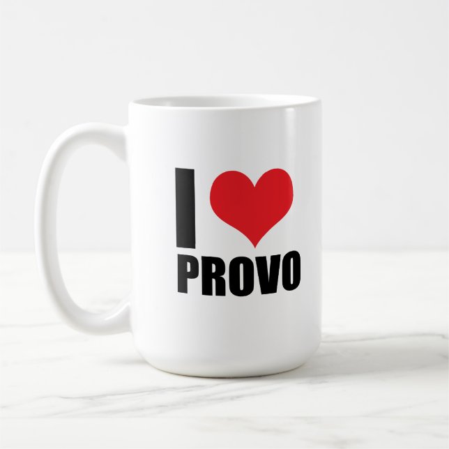 Ich liebe Provo Kaffeetasse (Links)