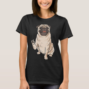 Ich liebe Pug-Hund-Asl-Handgeste Taub Schwerhörigk T-Shirt
