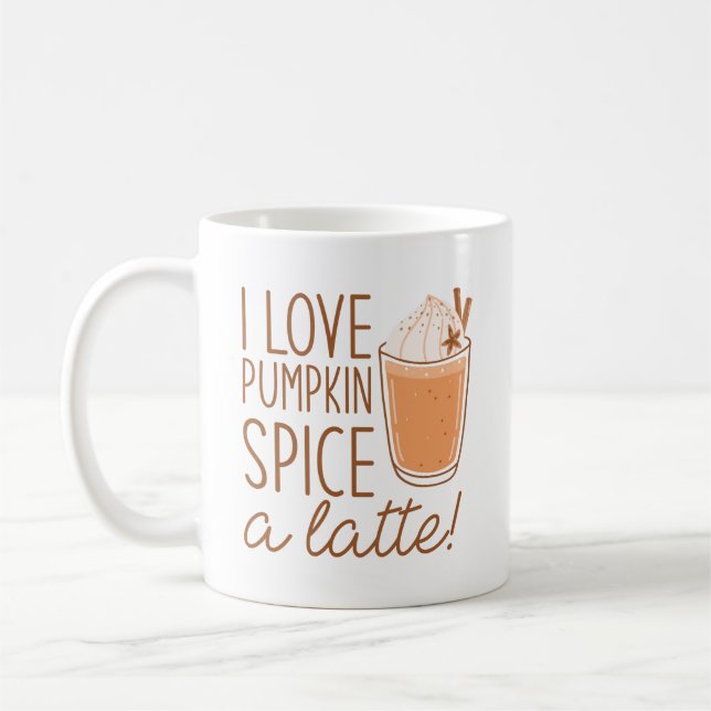 Ich Liebe Pumpkin Gewürz a Latte Kaffeetasse (Links)