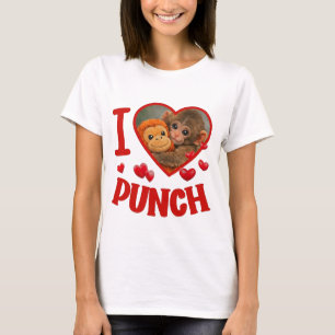 Ich liebe Punch süße Baby-Affen Punch, süße Baby-A T-Shirt