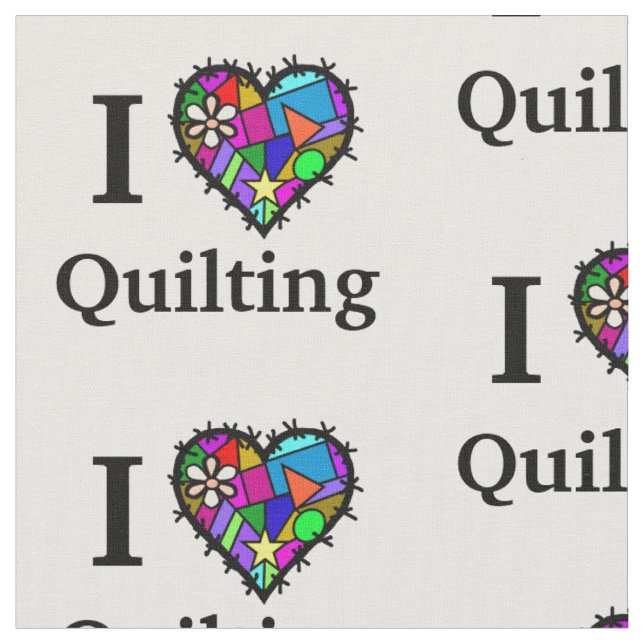 Ich liebe Quilt-Stoffe Stoff (Nahaufnahme)