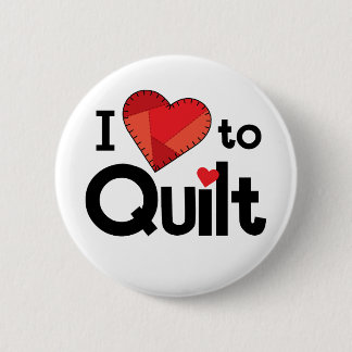 Ich liebe Quilten - Süßer Knopf Button