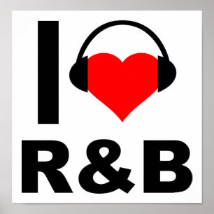 Ich liebe R&B Lustiges Poster