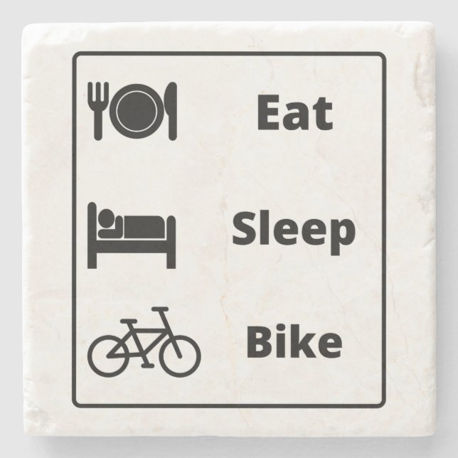 Ich liebe Radfahren Steinuntersetzer (Vorderseite)