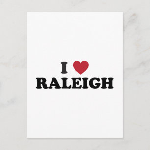 Ich liebe Raleigh North Carolina Postkarte
