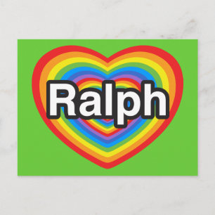 Ich Liebe Ralph. Ich Liebe dir Ralph. Herz Postkarte