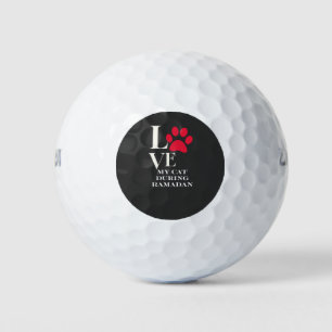 Ich liebe Ramadan mit meiner Katze   Süßes Ramadan Golfball