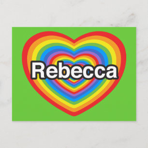 Ich Liebe Rebecca. Ich Liebe dir Rebecca. Herz Postkarte