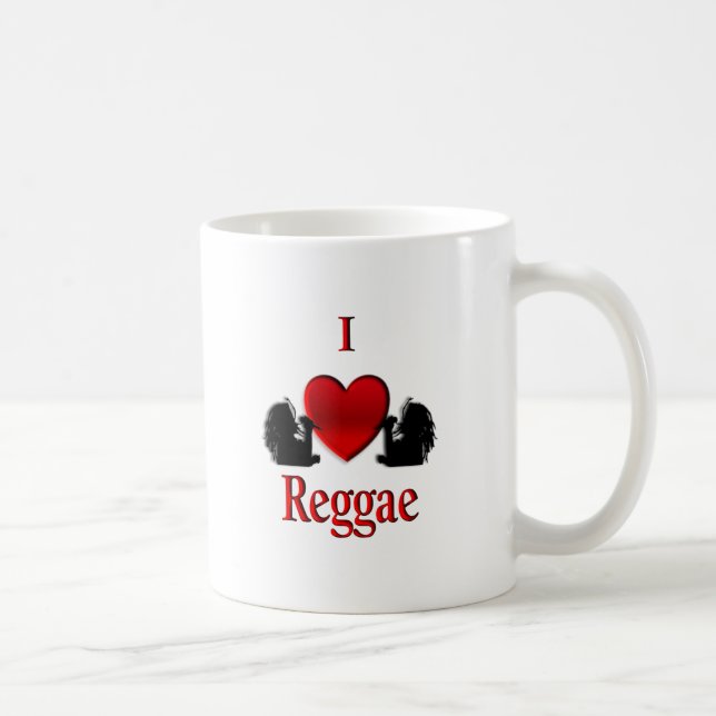 Ich liebe Reggae Kaffeetasse (Rechts)