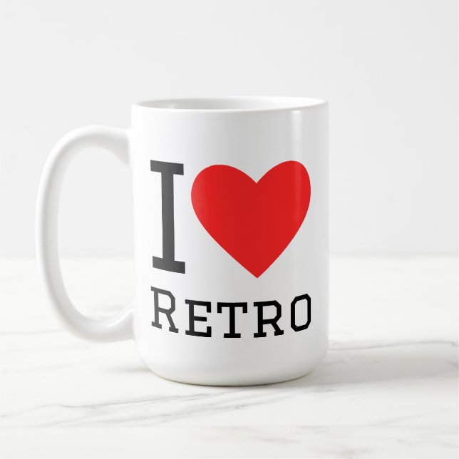 Ich liebe Retro Kaffeetasse (Links)