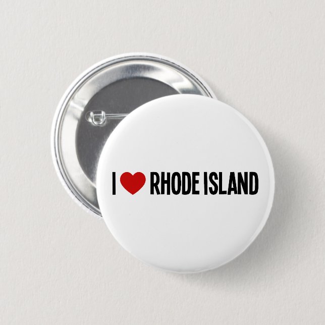 Ich liebe Rhode Island • Ich liebe Rhode Island Ru Button (Vorne & Hinten)