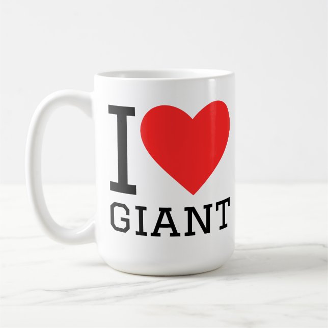 Ich liebe Riesen Kaffeetasse (Links)