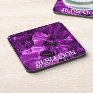 Ich liebe Rock 'N Roll E-Gitarre Personalisiert Getränkeuntersetzer