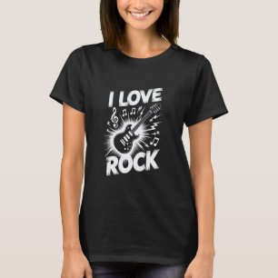 Ich liebe Rockmusik Gitarren-Enthusiast T-Shirt