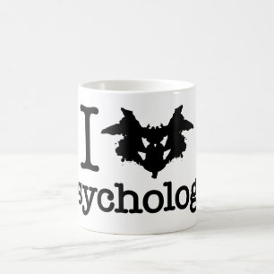 Ich liebe (Rorschach-Klecks) Psychologie Kaffeetasse