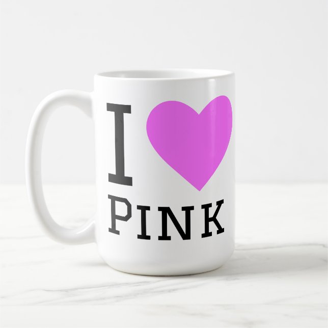 Ich liebe Rosa Kaffeetasse (Links)