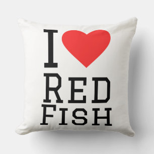 Ich liebe rote Fische Kissen