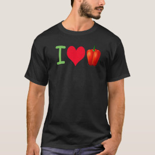 Ich liebe rote Paprika Vegan T-Shirt