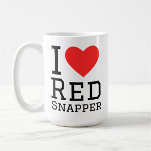 Ich liebe Roten Schnapper Kaffeetasse