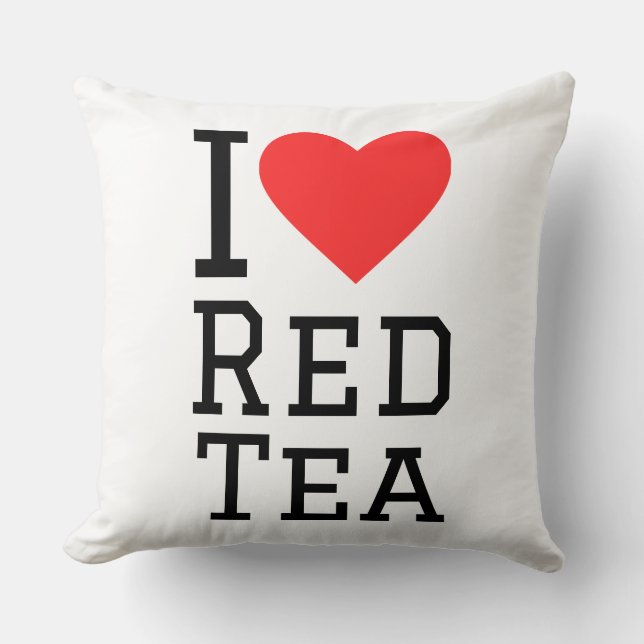 Ich liebe roten Tee Kissen (Vorderseite)