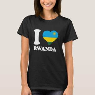 Ich liebe Ruanda Ruandischer Stolz Ruandische Flag T-Shirt