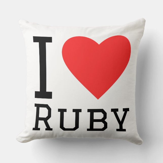 Ich liebe Rubin  Kissen (Vorderseite)
