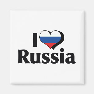 Ich liebe Russland-Flagge Magnet