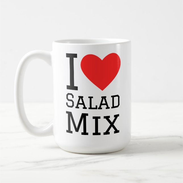 Ich liebe Salatmischung Kaffeetasse (Links)