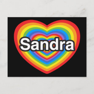 Ich Liebe Sandra. Ich Liebe dir Sandra. Herz Postkarte