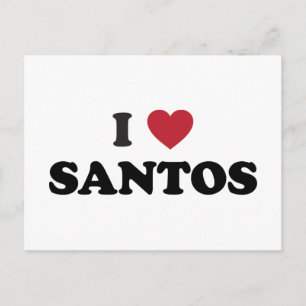 Ich liebe Santos Brasilien Postkarte