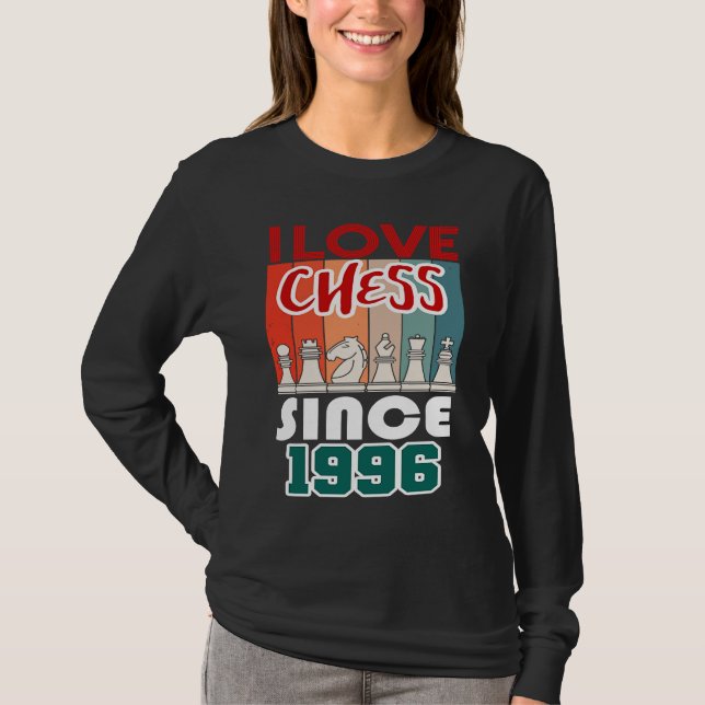 Ich liebe Schach seit 1996 T-Shirt (Vorderseite)