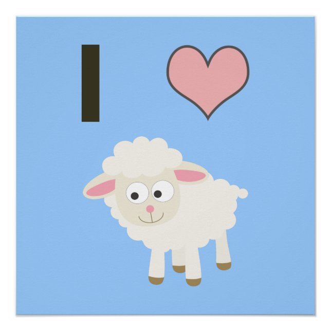 Ich liebe Schafe Poster (Vorderseite)